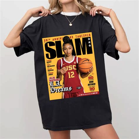 Juju Watkins juju Womens Basketball WNBA NBA Slam Cover Tee Shirt - Walmart.com