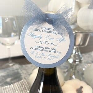 Happily Ever After Wedding Tags Custom Mini Champagne Favor - Etsy