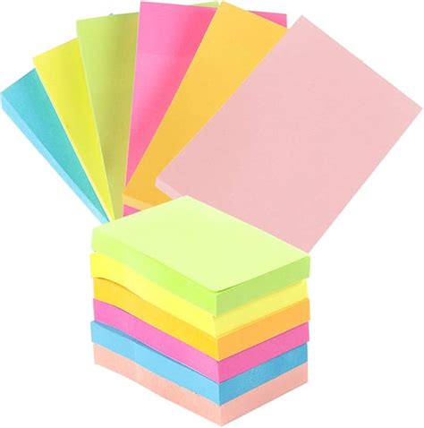 Haftnotizen Farbige Sticky Notes 12 Blöcke à 100 Pastell Haftnotizen