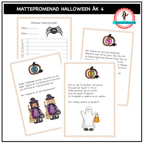 Mattepromenad Halloween åk 4 Teach Academy