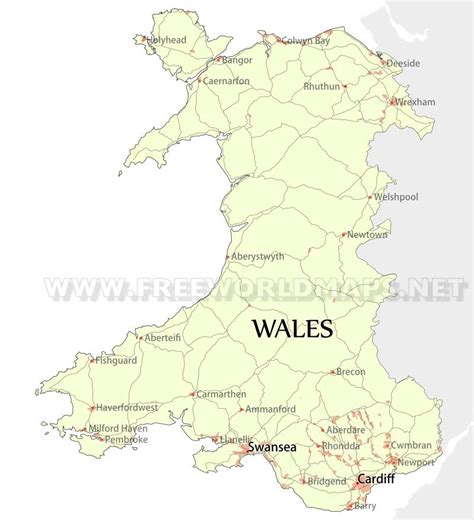 Printable Map Of Wales