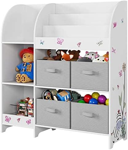 Songmics Estanter A De Juguetes Con Compartimentos Librer A Infantil