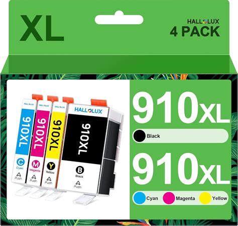 Amazon HALLOLUX 910XL Ink Cartridges For HP Printers For HP 910 XL