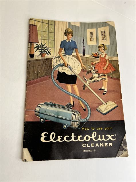 Vintage 1950s Electrolux Vacuum Cleaner Brochure Model 6 Instruction Manual