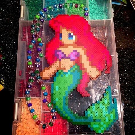 Ariel Little Mermaid Perler Perler Bead Disney Perler Bead Patterns Perler Bead Art