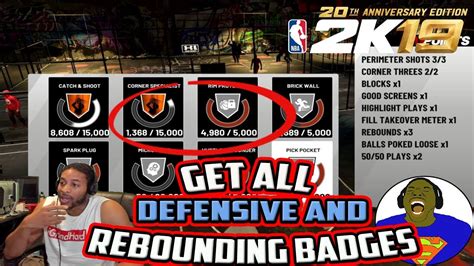 Fastest Way To Get All Defensive Rebounding Badges Nba K Under