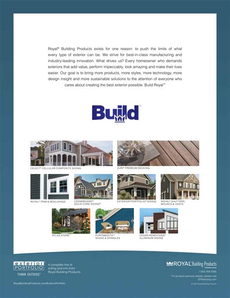 Exterior Portfolio By Royal Catalogs Craneboard Solid Core Siding Brochure Arcat