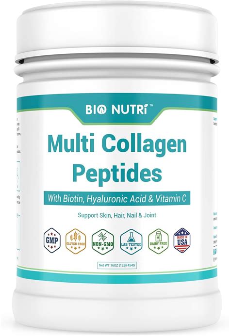 Amazon BIO NUTRI Multi Collagen Peptides Powder Type I II III