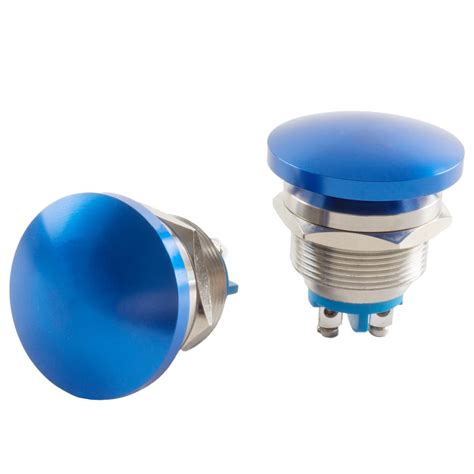 Paialu 2 Pcs 22MM Mushroom Head Push Button Switch Momentary