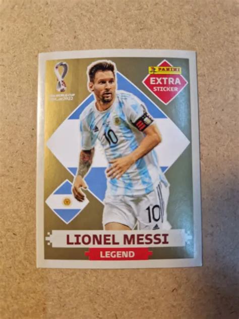 PANINI WORLD CUP 2022 Qatar LIONEL MESSI Extra Sticker GOLD Mint