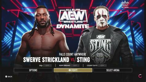 Aew Fight Forever Swerve Dlc Vs Sting Custom Attire 4k60fpsps5 Dynamite Modern Dlc