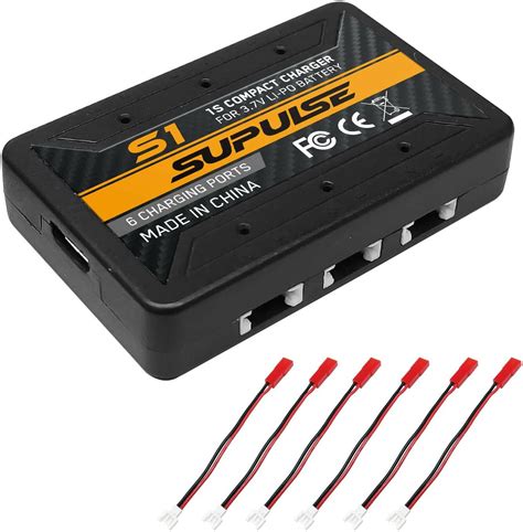 Supulse 37v 1 Cell Micro 6 Ports Lipo Battery Charger Exhobby