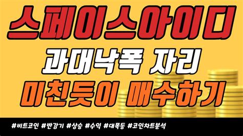 스페이스아이디 코인 과대낙폭 자리 미친듯이 매수하기 스페이스아이디코인전망 Youtube