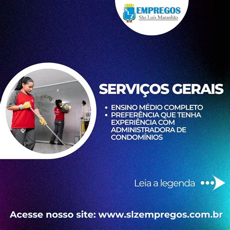 Servi Os Gerais Slz Empregos