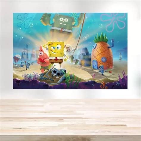 Painel De Festa Infantil Grande Bob Esponja Lona 2 0 X 1 5 M MercadoLivre