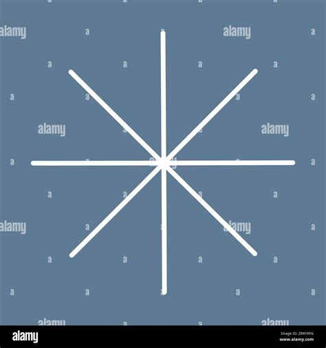 Simple Snowflake Winter Design Element Doodle Style Flat Vector