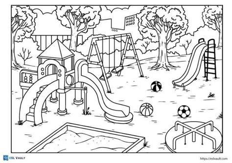 13 Free printable playground coloring pages (PDF)