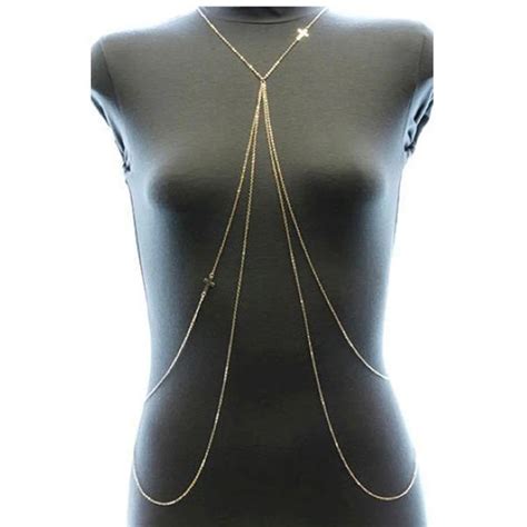 Womens Sexy Bikini Multilayer Necklace Chain Jewelry Fashion Gold Color