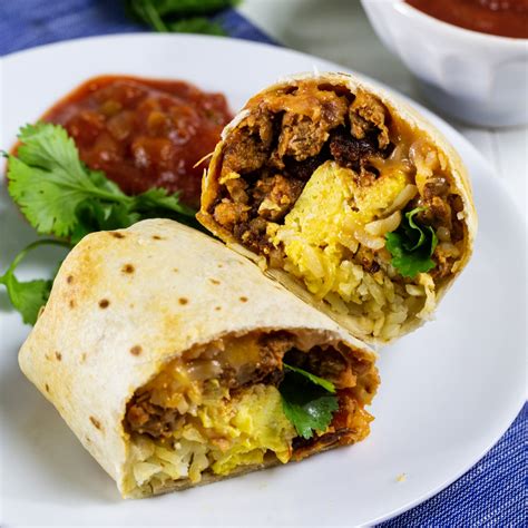 Air Fryer Chorizo Breakfast Burritos - airfryerlove.com