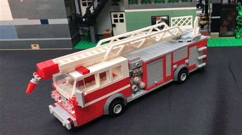 Custom Lego Fire Ladder Truck Moc Truck 4 Youtube