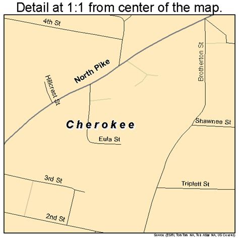 Cherokee Alabama Street Map 0114152