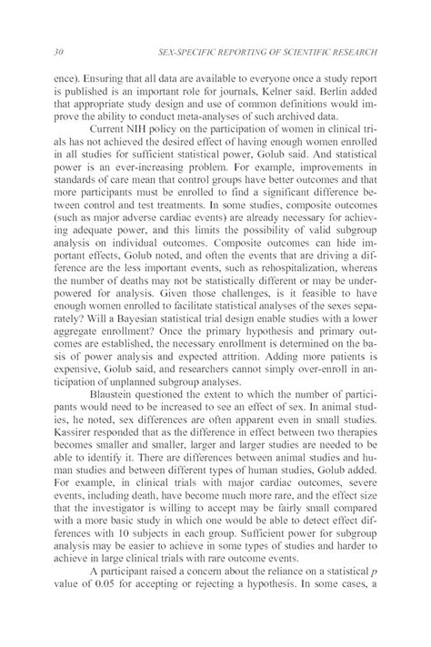 Implications For Journals Of Sex Specific Reporting Policies Of Journals Sex Specific