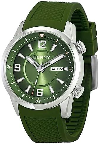 Berny Dive Watch For Men Automatic Mechanical Wristwatch With Screw