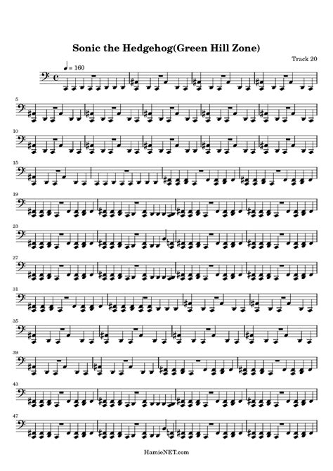 Sonic Green Hill Zone Easy Piano Sheet Music