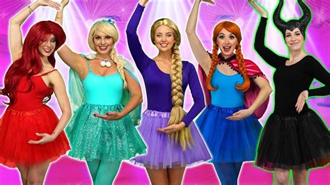 Disney Princess Ballerinas Ballet Performance With Ariel Rapunzel Belle Elsa Anna And