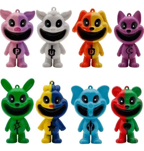 8 Peças De Poppy Playtime Smiling Critters Figura Juguete Mo