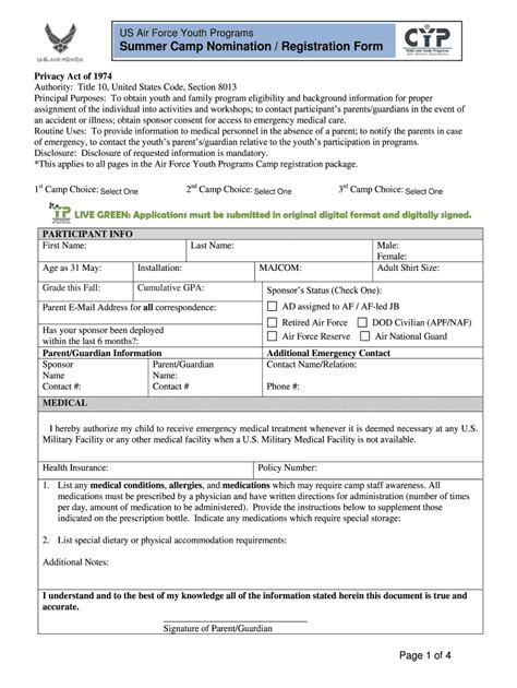 Fillable Online Judsonisd Summer Camp Nomination Registration Form