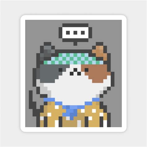 Pixel Cat 117 Pixel Art Magnet Teepublic