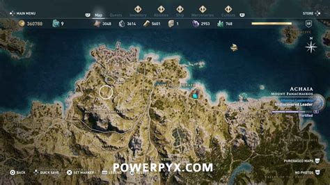 Assassins Creed Odyssey Ancient Tablet Locations Map