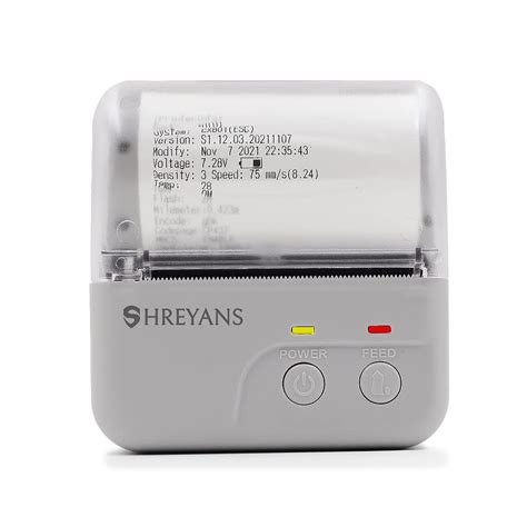 SHREYANS 80mm Thermal Receipt Rechargable Printer Portable Bluetooth