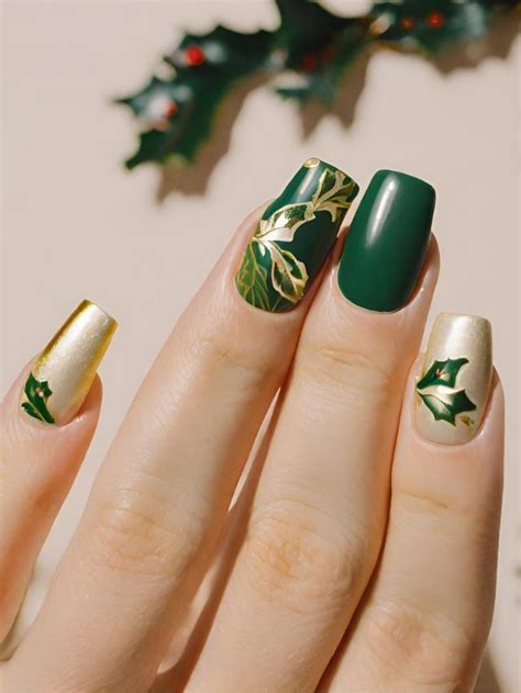 Festive Gold Christmas Nail Art And Nail Designs To Wear