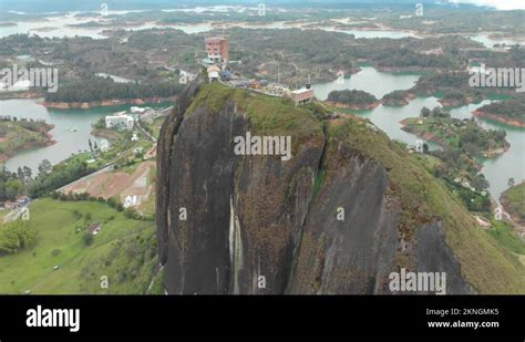 Peñón de Guatapé The Rock of Guatapé in Antioquia Colombia aerial