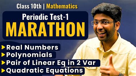 Class 10th Maths Periodic Test Marathon Shobhit Nirwan YouTube