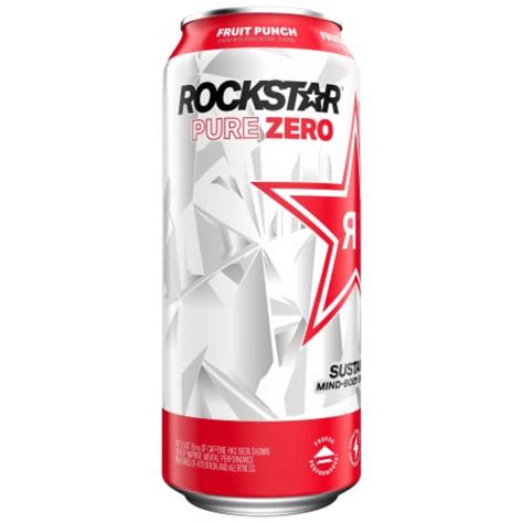 Rockstar Pure Zero Fruit Punch Energy Drink Can 16 Fl Oz Kroger