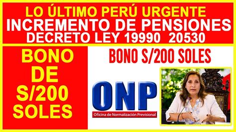 Aumento De Pensiones Onp Y Bono Lo Nuevo Del Desembolso A