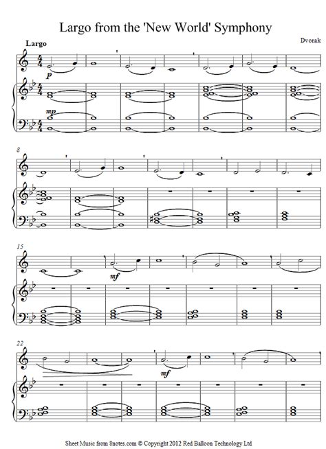 ﻿dvořák Largo From The New World Symphony Sheet Music For Trumpet