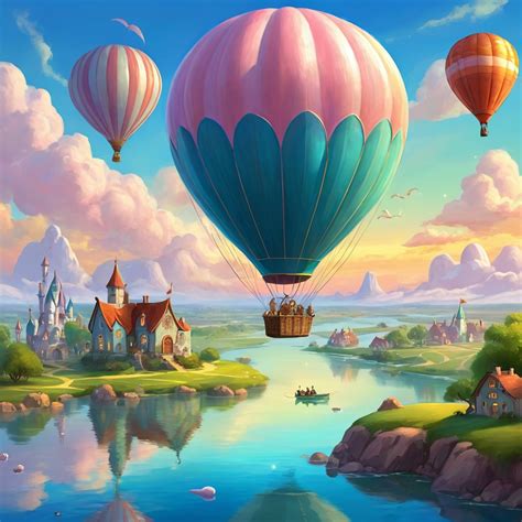 Wizard Of Oz Hot Air Balloon Scene Stable Diffusion Online