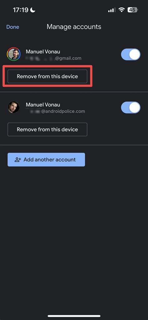 how to log out a gmail account on iphone