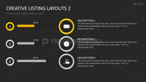 Creative Lists Powerpoint Template Version 2