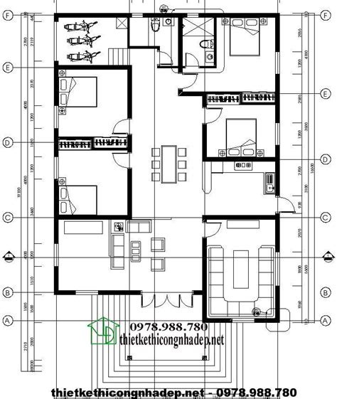 10 Bản Vẽ Nhà Vườn 1 Tầng 4 Phòng Ngủ Được Bố Trí Hợp Lý Homemy