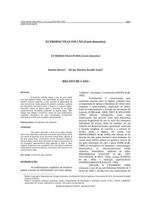 PDF RELATO DE CASO scielo br dos ligamentos interósseos entre o