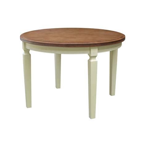 44 x 44 in Round Top Solid Wood Dining Table in Hickory/Shell - Walmart.com