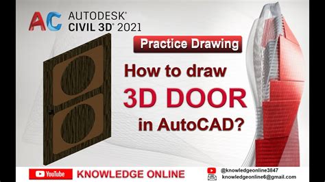 How To Draw D Door In Autocad Basic Civil D Modeling Drawing