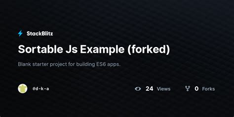 Sortable Js Example Forked Stackblitz