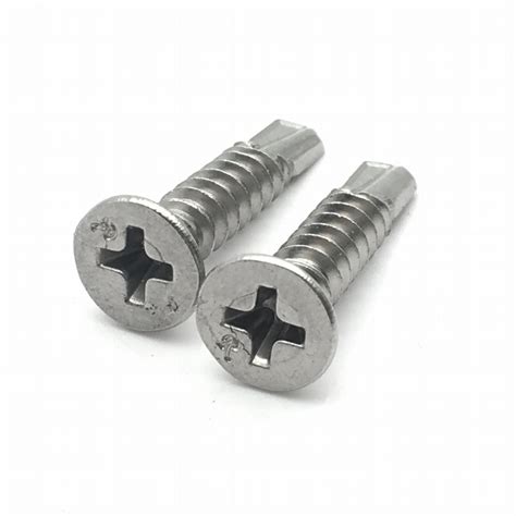 SS410 Stainless Steel Flat Head Countersunk Phillip Self Drilling Screw