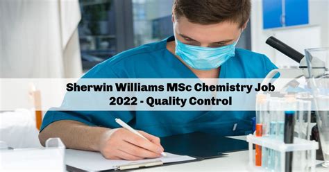 Sherwin Williams Msc Chemistry Job Quality Control